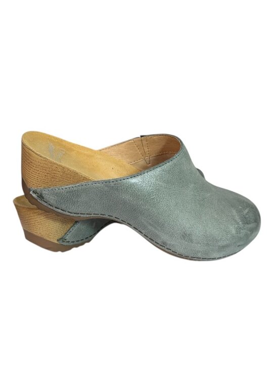 Dansko Talulah Leather Minimalist Clog in Denim Blue, Size 38, $145 US Size 7 - Picture 1 of 10